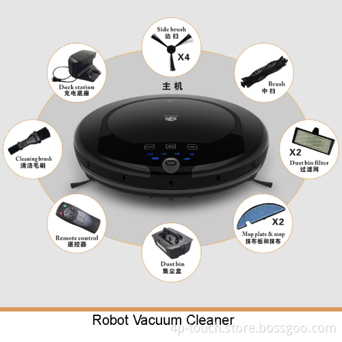 2015 Newest Intelligent Robot Vacuum Cleaner with Mop Cleaning